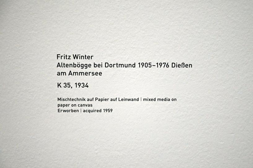 Fritz Winter (1932–1965), K 35, München, Pinakothek der Moderne, Saal 15 2022, 1934, Bild 2/2