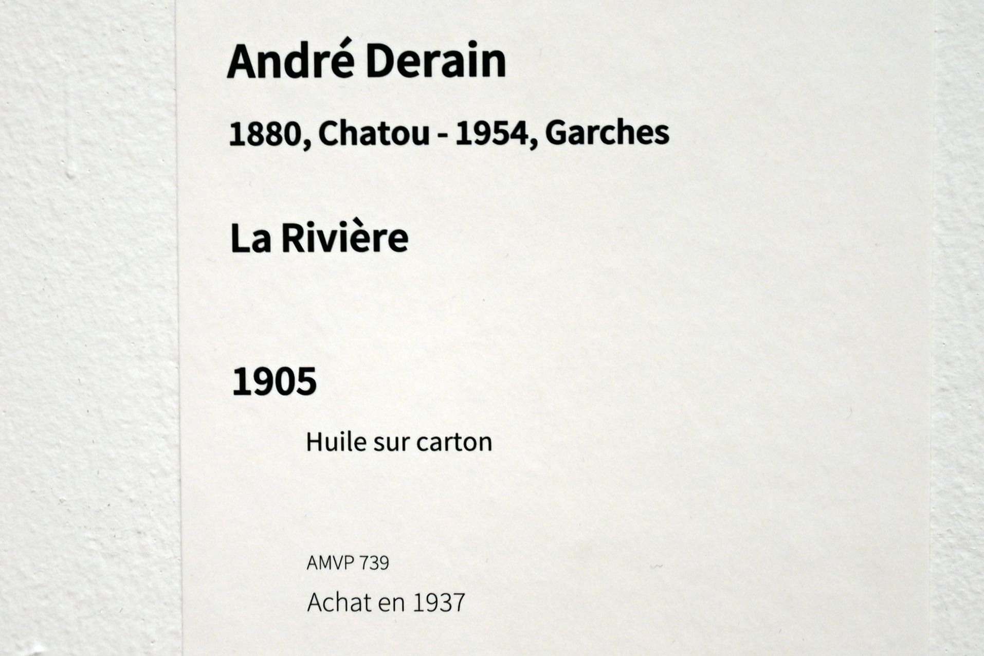 André Derain (1904–1944), Der Fluss, Paris, Musée d’art moderne de la Ville de Paris, Saal 3, 1905, Bild 2/2