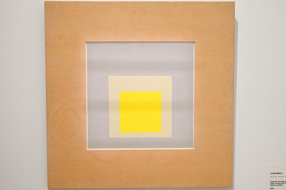 Josef Albers (1927–1967), Studie für Hommage an das Quadrat: einsames Licht, Paris, Musée d’art moderne de la Ville de Paris, Saal 13, 1962, Bild 1/2