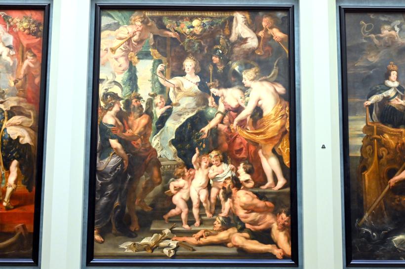 Peter Paul Rubens (1598–1650), Glückseligkeit der Regentschaft, Paris, Musée du Louvre, Saal 801, 1625