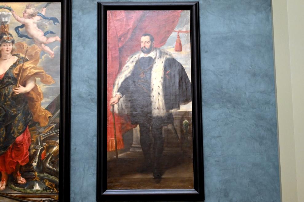 Peter Paul Rubens (1598–1640), Porträt von Francesco I. de’ Medici (1541-1587), Großherzog der Toskana, Sohn von Cosimo I. und Vater von Maria de' Medici, Paris, Musée du Louvre, Saal 801, 17. Jhd., Bild 1/2