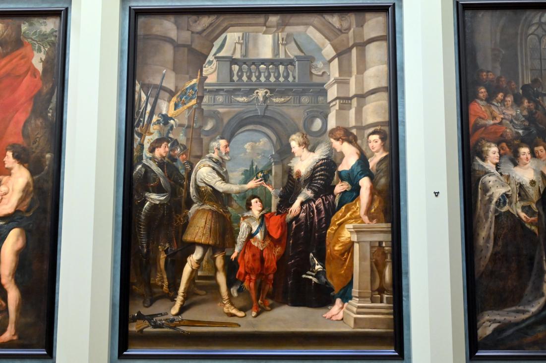 Peter Paul Rubens (1598–1650), Die Vorbereitungen des Königs für den Deutschen Krieg (Die Übergabe der Regentschaft an die Königin am 20. März 1610), Paris, Musée du Louvre, Saal 801, 1. Viertel 17. Jhd.