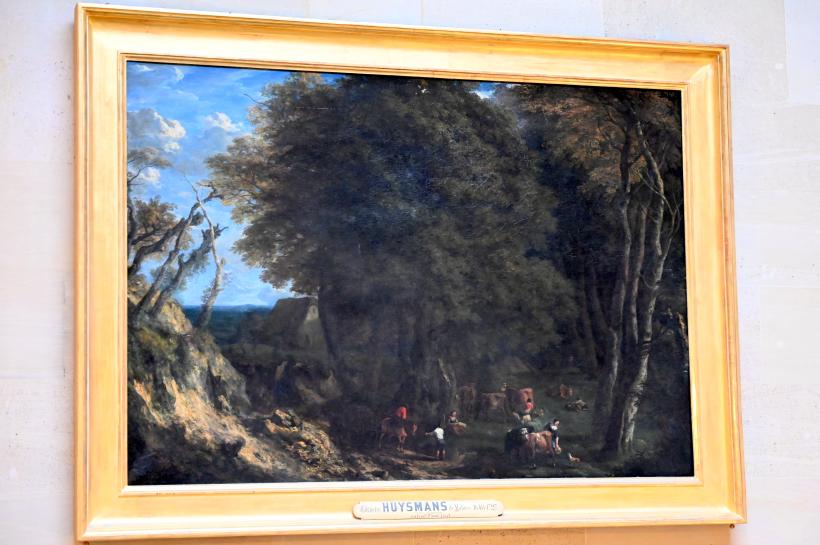 Cornelis Huysmans (1695–1700), Herden in einer hügeligen Landschaft, Paris, Musée du Louvre, Richelieu, Treppenhaus Nord, 2. Stock, Undatiert, Bild 1/2