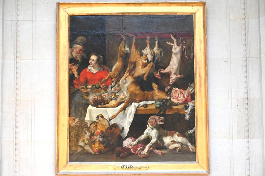 Frans Snyders (1610–1650), Die Fleischverkäuferin, Paris, Musée du Louvre, Richelieu, Treppenhaus Nord, 2. Stock, Undatiert, Bild 1/2