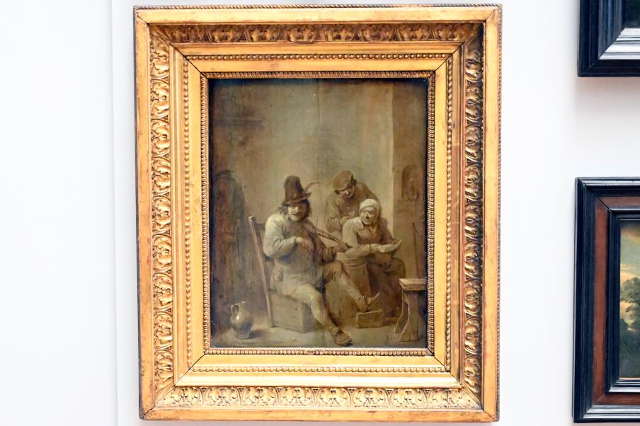 David Teniers der Jüngere (1633–1682), Großes Duett: Geigenspieler und Sänger, Paris, Musée du Louvre, Saal 857, 1640–1650, Bild 1/2