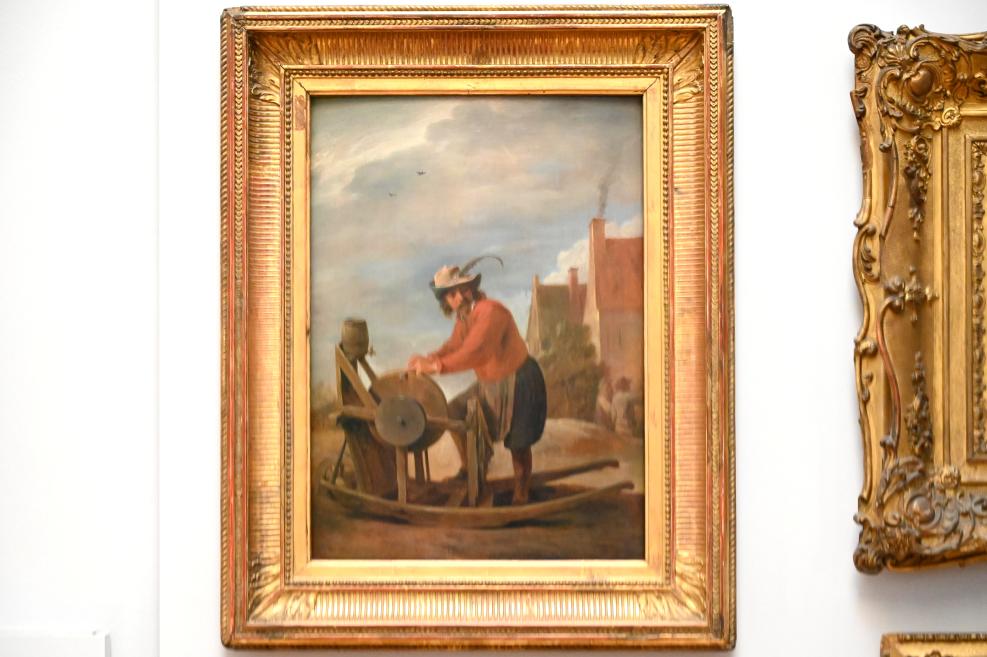 David Teniers der Jüngere (1633–1682), Der Schleifer, Paris, Musée du Louvre, Saal 857, um 1640, Bild 1/2