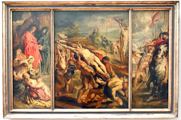 Peter Paul Rubens (1598–1650), Kreuzaufrichtung, Paris, Musée du Louvre, Saal 856, 1609–1610