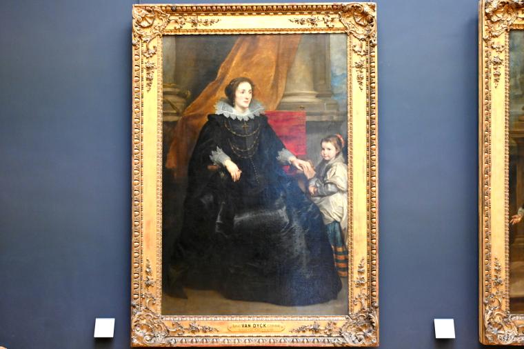 Anthonis (Anton) van Dyck (1614–1641), Porträt einer Mutter mit Tochter, Paris, Musée du Louvre, Saal 853, um 1630–1632, Bild 1/2