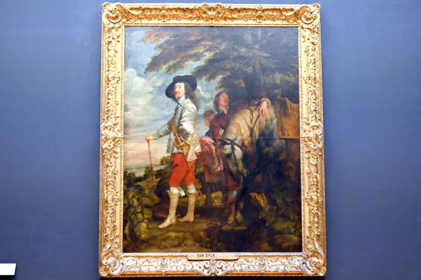Anthonis (Anton) van Dyck (1614–1641), Porträt von Karl I., König von England (1625-1649) (Karl I. bei der Jagd), Paris, Musée du Louvre, Saal 853, um 1635, Bild 1/2