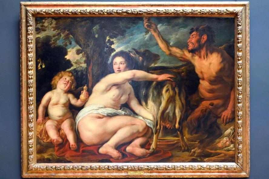Jacob Jordaens (1615–1665), Das Gotteskind Jupiter ernährt von der Ziege Amaltheia, Paris, Musée du Louvre, Saal 848, 1630–1635
