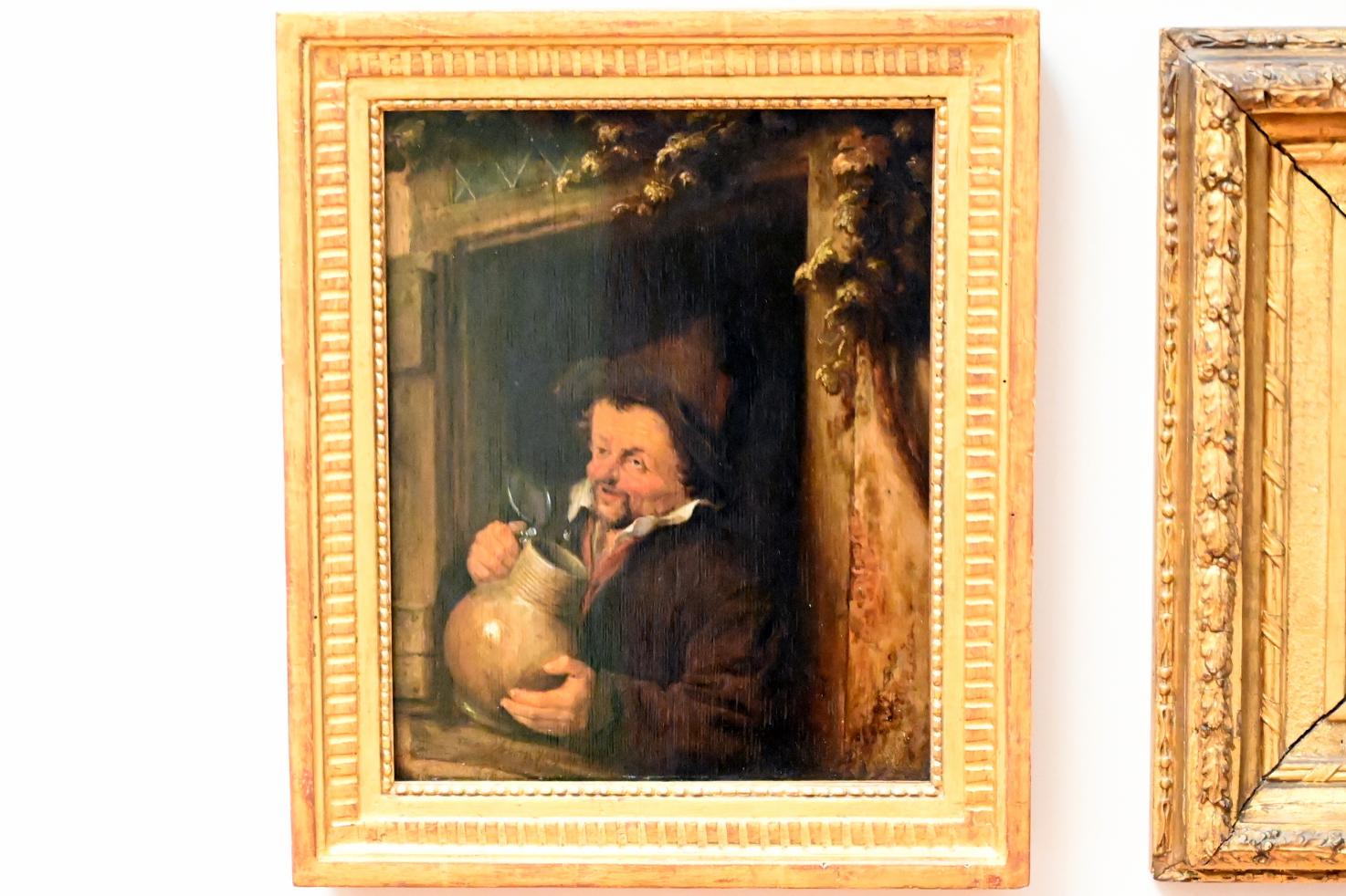 Adriaen van Ostade (1635–1670), Trinker am Fenster, Paris, Musée du Louvre, Saal 854, um 1640–1660, Bild 1/2