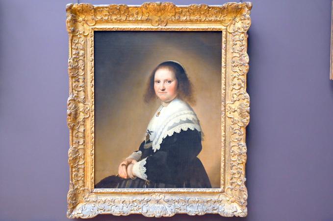 Jan Cornelisz Verspronck (1641–1650), Porträt von Anna van Schoonhoven (vor 1610-1648), Ehefrau des Bürgermeisters von Haarlem, Johan Colterman, Paris, Musée du Louvre, Saal 846, 1641