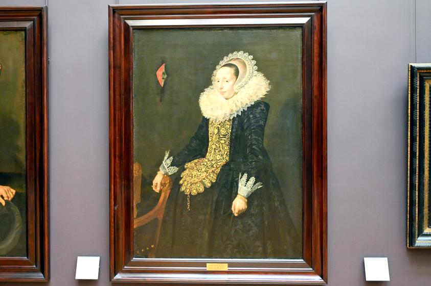 Frans Hals (Umkreis) (1619), Porträt der Catharina Both-van der Eem (1589-1666), Ehefrau von Paulus van Beresteyn (1582 – 1666), Paris, Musée du Louvre, Saal 846, um 1619–1620, Bild 1/2