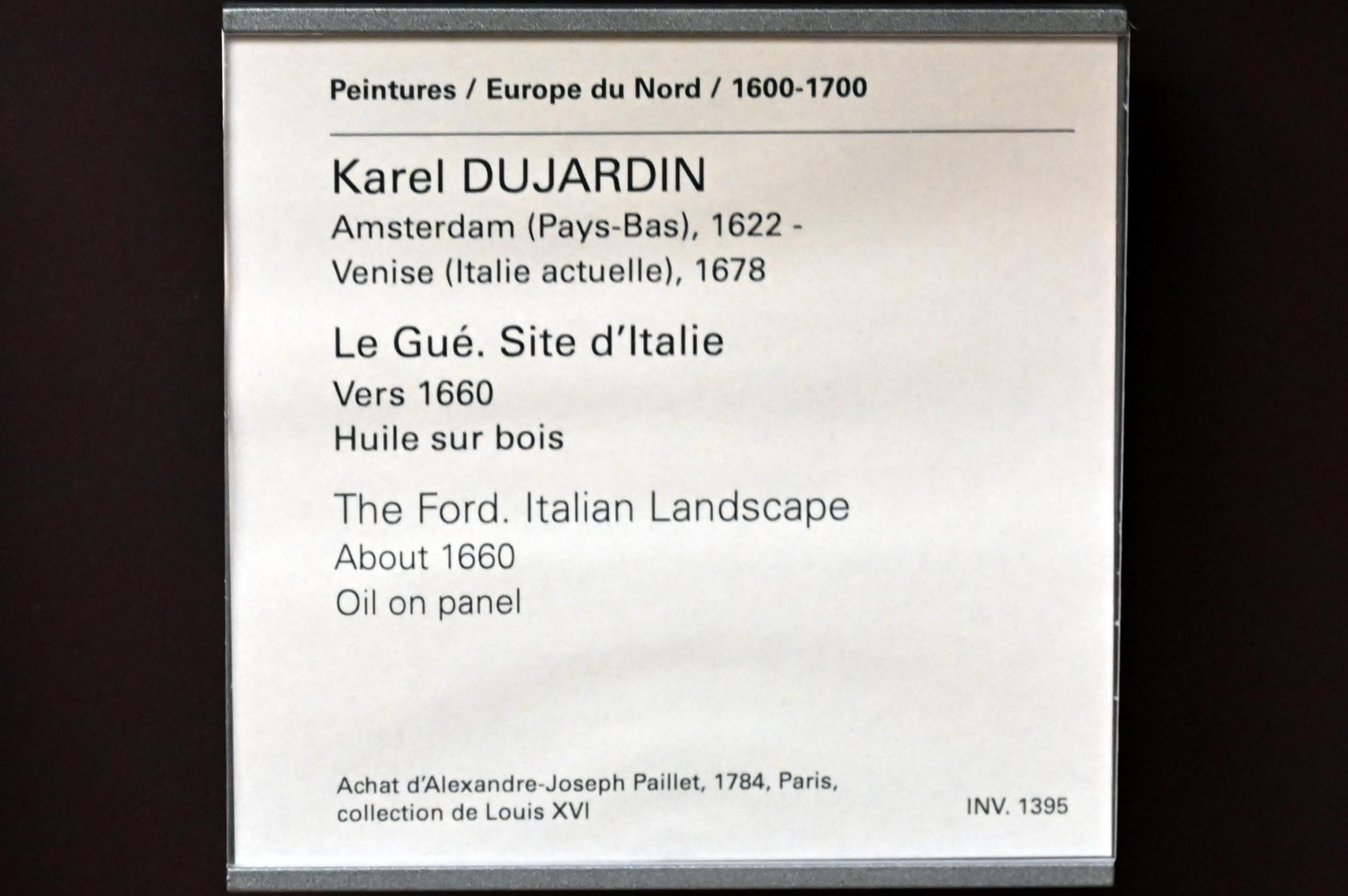 Karel Dujardin (1652–1678), Die Furt, Paris, Musée du Louvre, Saal 845, um 1660, Bild 2/2