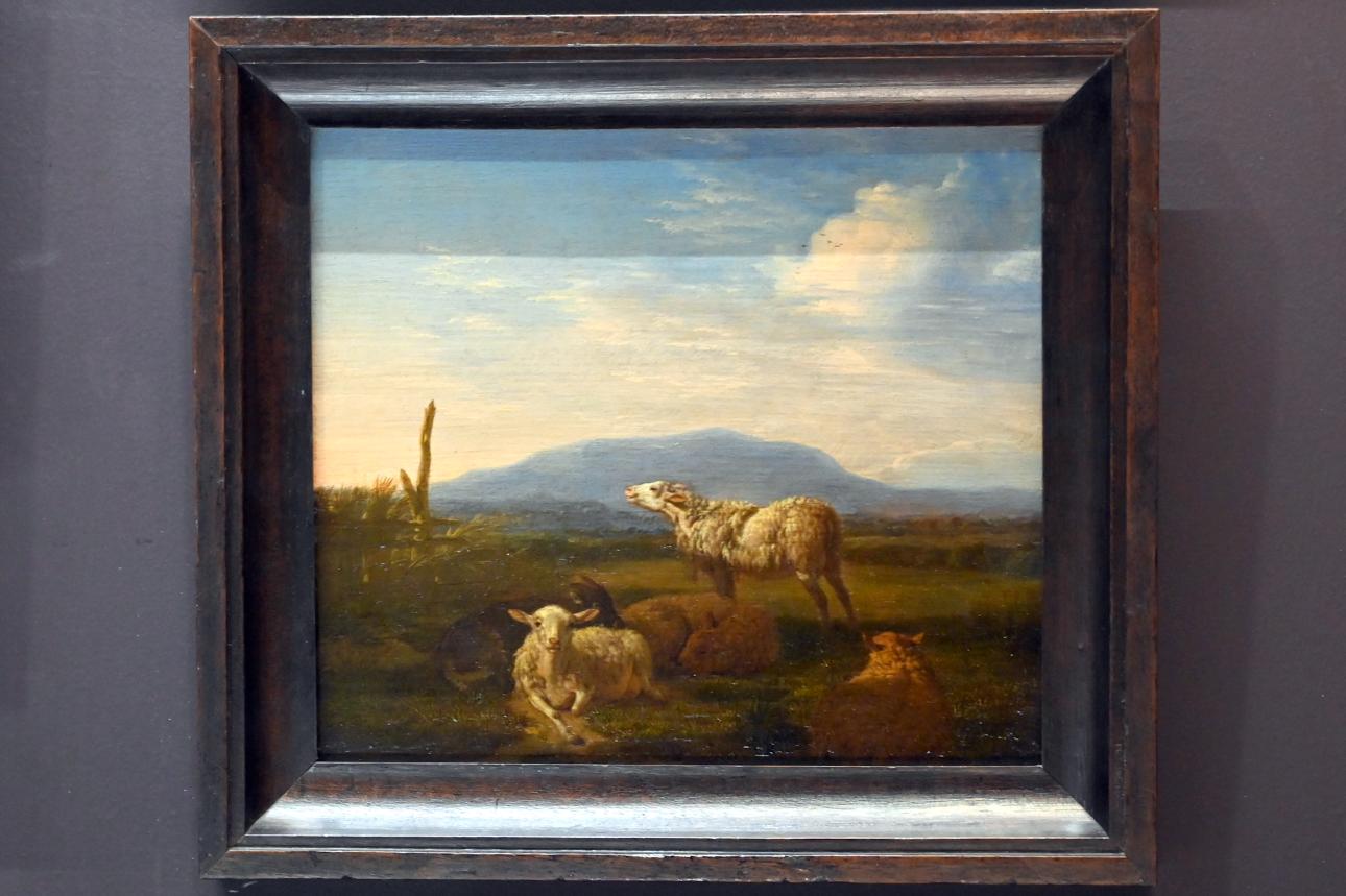 Adriaen van de Velde (1658–1668), Landschaft mit Schafen und Ziegen, Paris, Musée du Louvre, Saal 842, 1659, Bild 1/2