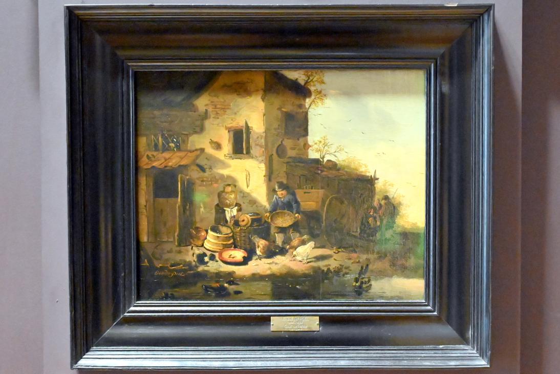 Egbert van der Poel (1645–1660), Hühner fütternder Bauer, Paris, Musée du Louvre, Saal 840, Undatiert, Bild 1/2