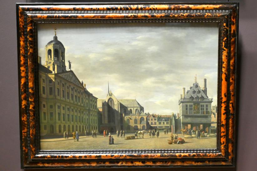 Gerrit Adriaenszoon Berckheyde (1661–1690), Dam-Platz mit dem neuen Rathaus in Amsterdam, Paris, Musée du Louvre, Saal 839, 1674, Bild 1/2