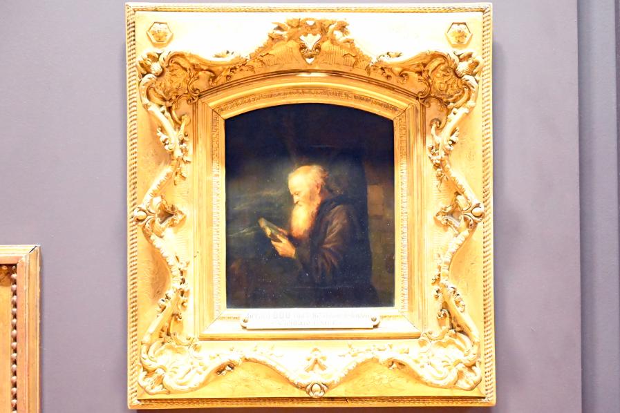 Gerard Dou (Gerrit Dou) (1629–1672), Lesender Eremit, Paris, Musée du Louvre, Saal 839, 1635, Bild 1/2