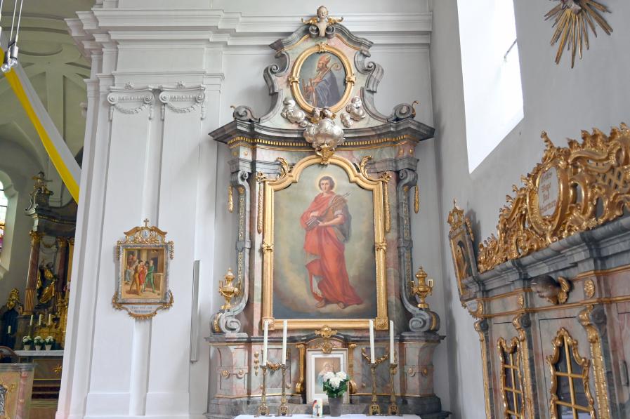 Simon Sorg (1740–1792), Seitenaltar Hl. Sebastian, Hohengebraching (Pentling), Pfarrkirche Mariä Himmelfahrt, ehem. Propstei von St. Emmeram, 1785–1786