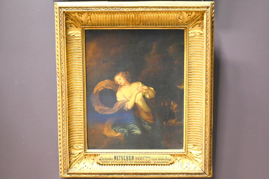 Caspar Netscher (1664–1685), Venus betrauert den in eine Anemone verwandelten Adonis, Paris, Musée du Louvre, Saal 838, um 1680–1690