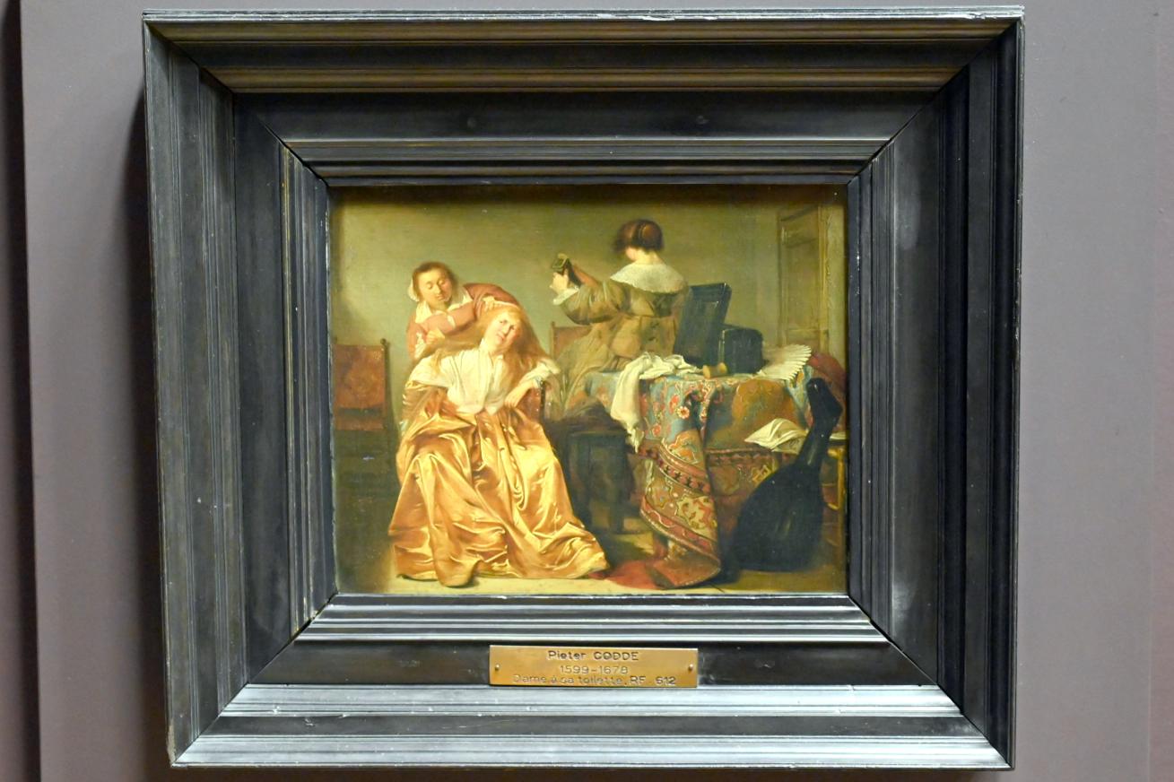 Pieter Codde (1627–1635), Dame bei der Toilette, Paris, Musée du Louvre, Saal 838, um 1630–1640, Bild 1/2