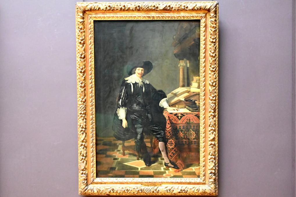 Thomas de Keyser (1627–1667), Porträt eines neben einem Tisch sitzenden Mannes, Paris, Musée du Louvre, Saal 837, um 1632, Bild 1/2