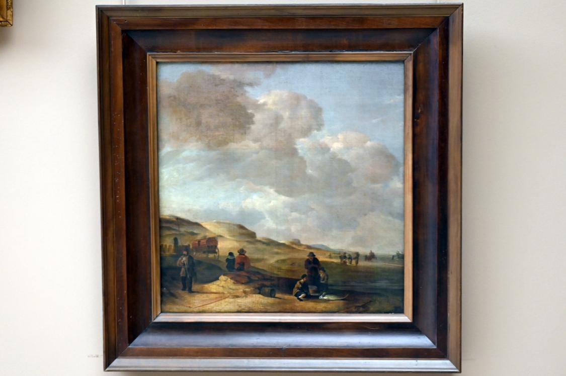 Hendrik Dubbels (Kopie) (1654), Sanddünen mit Fischern im Vordergrund, Paris, Musée du Louvre, Saal 902, 1654, Bild 1/2