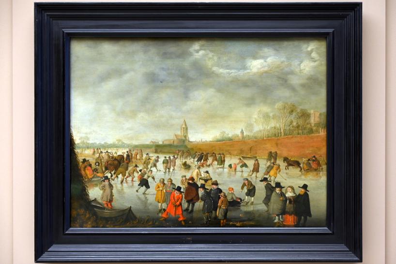 Barent Avercamp (1652), Eislaufszene in Kampen, Paris, Musée du Louvre, Saal 902, Undatiert