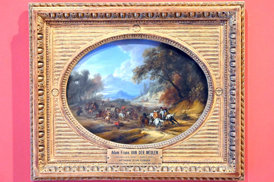 Adam Frans van der Meulen (1660–1686), Überfall auf einen Konvoi, Paris, Musée du Louvre, Saal 903, 1660, Bild 1/2
