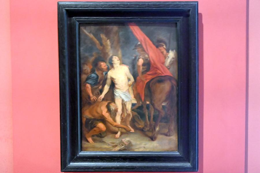 Anthonis (Anton) van Dyck (Nachahmer) (1619–1641), Fixierung des Heiligen Sebastian am Marterbaum, Paris, Musée du Louvre, Saal 903, nach 1620, Bild 1/2