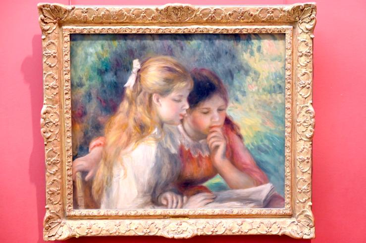 Auguste Renoir (Pierre-Auguste Renoir) (1866–1918), Zwei lesende Mädchen, Paris, Musée du Louvre, Saal 903, um 1890–1895, Bild 1/2