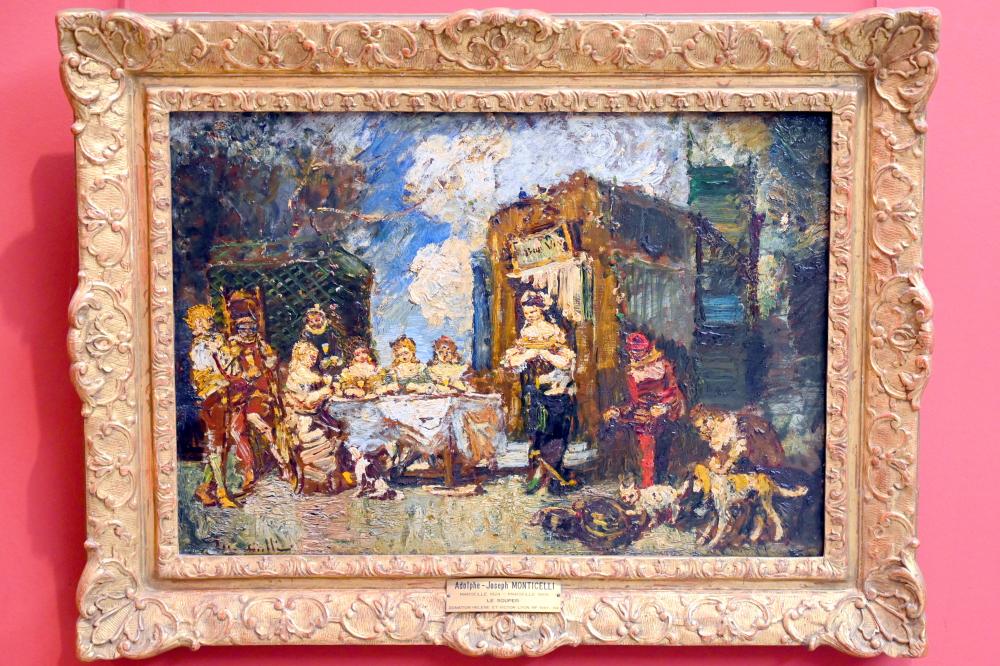 Adolphe Monticelli (1875–1877), Das Abendessen (Im Gasthaus des guten Weins), Paris, Musée du Louvre, Saal 903, um 1875–1880, Bild 1/2