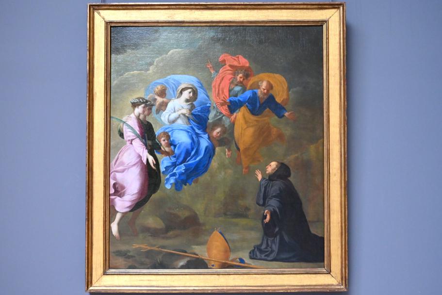 Eustache Le Sueur (1640–1654), Maria erscheint dem heiligen Martin, Marmoutier, Kloster Marmoutier (Elsass), jetzt Paris, Musée du Louvre, Saal 908, 1654, Bild 1/2