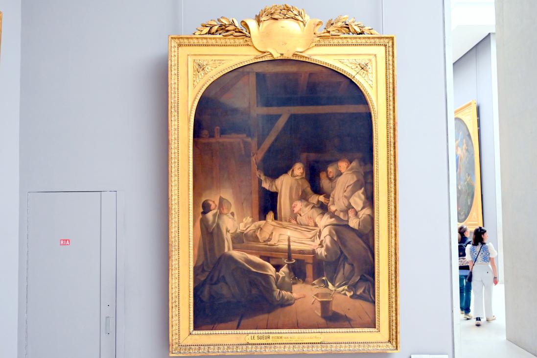 Eustache Le Sueur (1640–1654), Tod des Heiligen Bruno, Paris, Musée du Louvre, Saal 910, 1645–1648