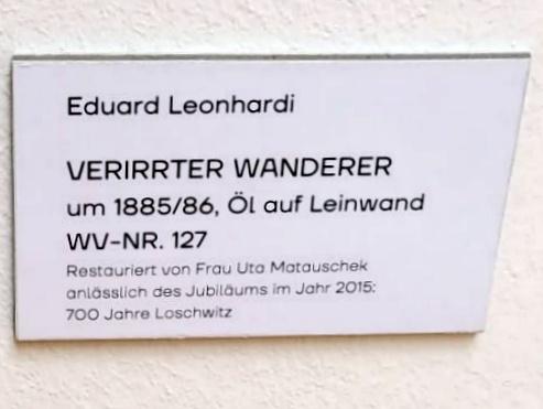 Eduard Leonhardi (1872–1900), Verirrter Wanderer, Dresden, Leonhardi-Museum, 1885–1886, Bild 2/2