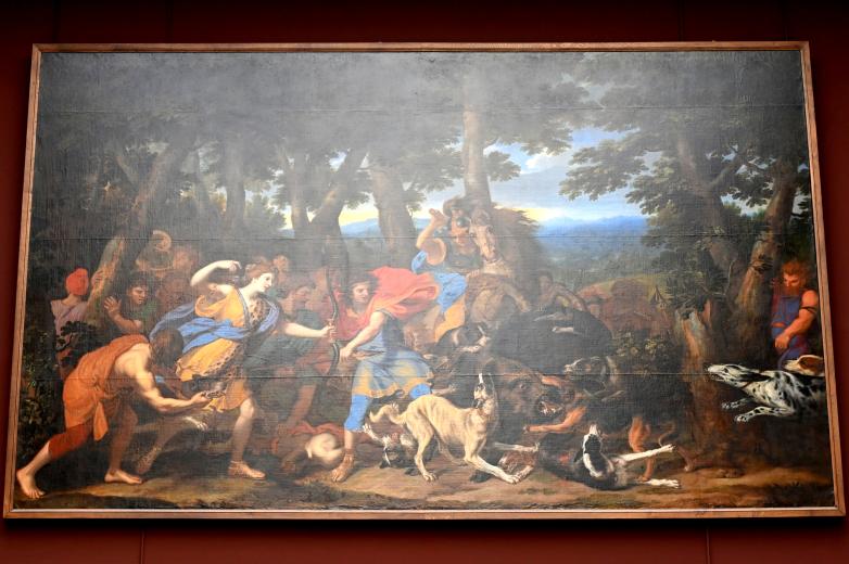 Charles Le Brun (1640–1689), Jagd des Meleager und der Atalante, Paris, Musée du Louvre, Saal 914, um 1658, Bild 1/2