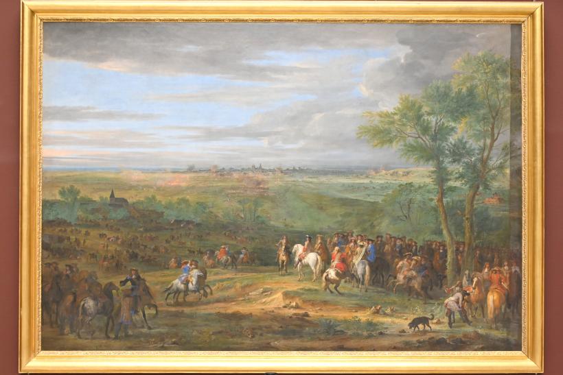 Adam Frans van der Meulen (1660–1686), Ankunft Ludwigs XIV. im Lager vor Maastricht, Marly-le-Roi, Schloss Marly-le-Roi, jetzt Paris, Musée du Louvre, Saal 914, 1686–1687