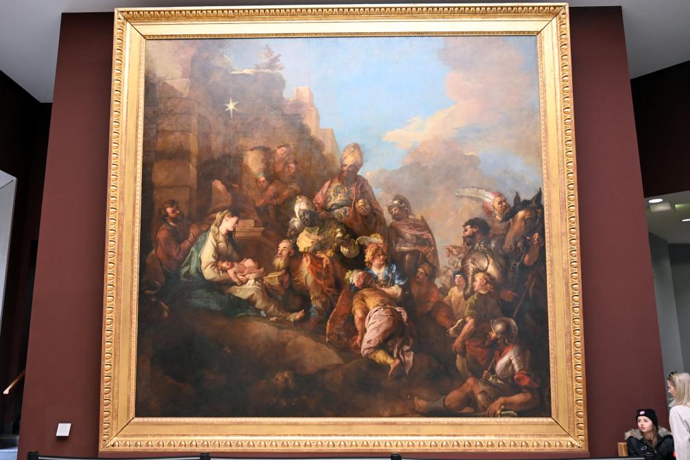 Charles de La Fosse (1665–1715), Anbetung der Könige, Paris, Kathedrale Notre-Dame, jetzt Paris, Musée du Louvre, Saal 915, 1715, Bild 1/2