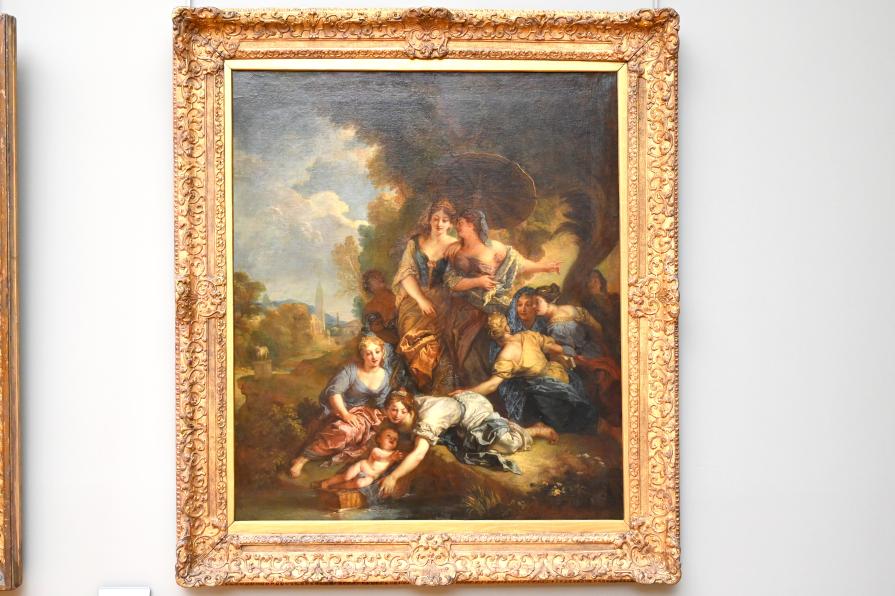 Charles de La Fosse (1665–1715), Die Auffindung des Moses, Versailles, Schloss Versailles, jetzt Paris, Musée du Louvre, Saal 916, 1701, Bild 1/2