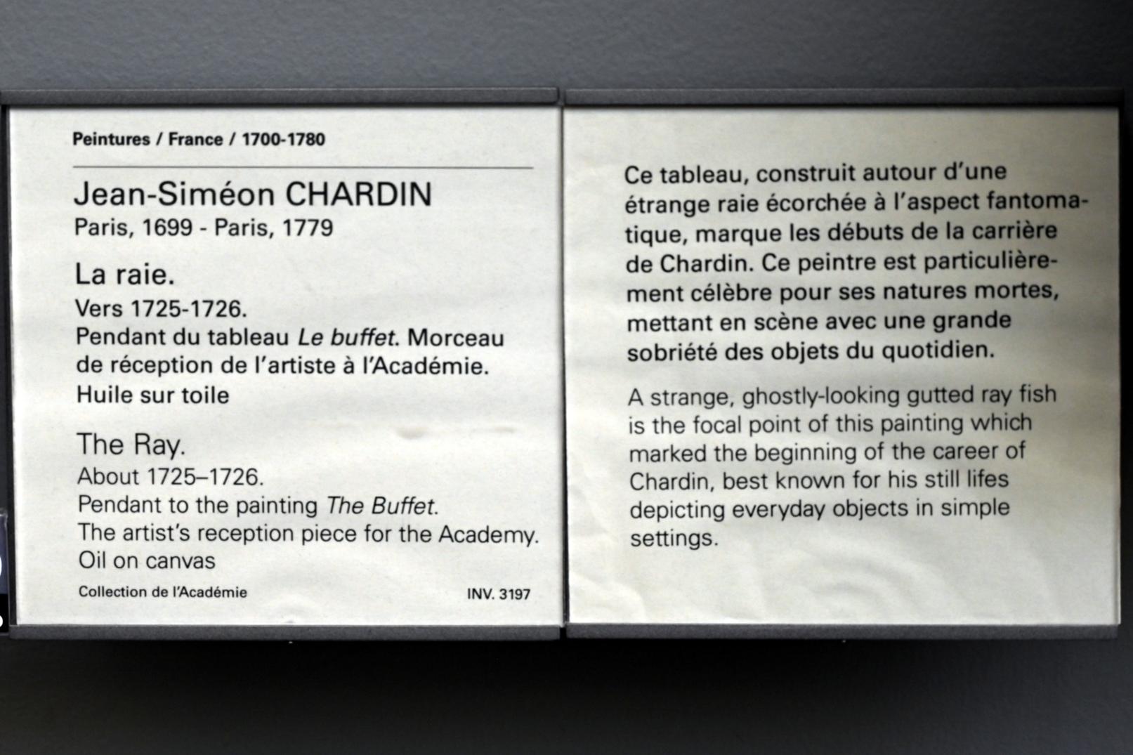 Jean Siméon Chardin (1725–1768), Katze, Paris, Musée du Louvre, Saal 919, um 1725–1726, Bild 2/2