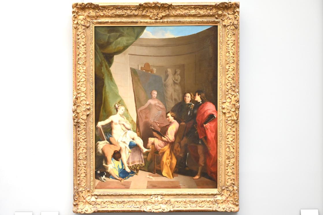 Nicolas Vleughels (1716–1728), Apelles malt Campaspe, Paris, Musée du Louvre, Saal 919, 1716, Bild 1/2