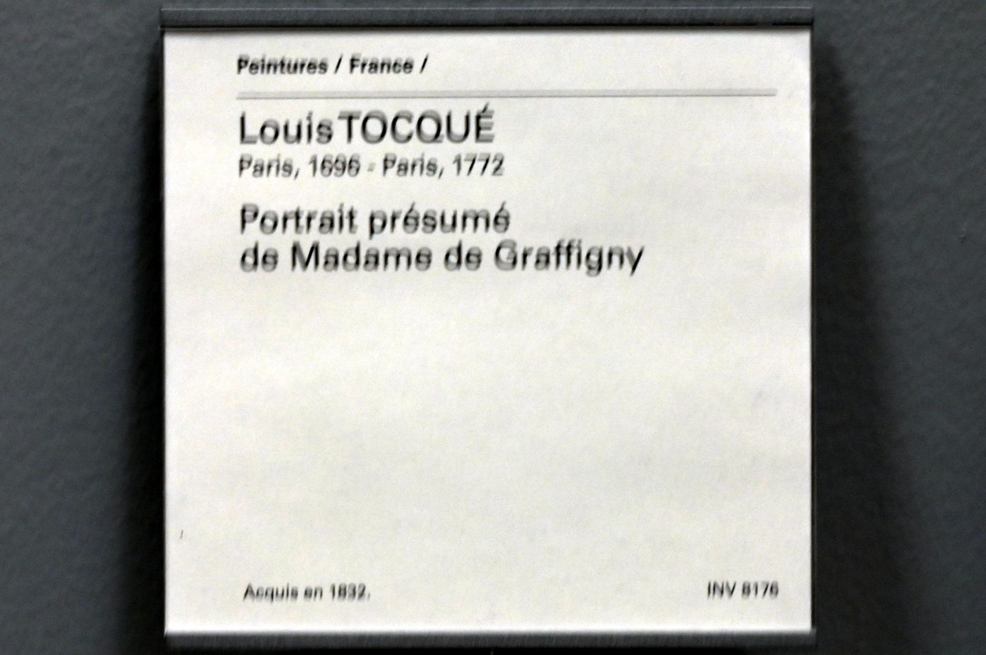Louis Tocqué (1740–1753), Porträt von Madame de Graffigny (?), Paris, Musée du Louvre, Saal 920, Undatiert, Bild 2/2