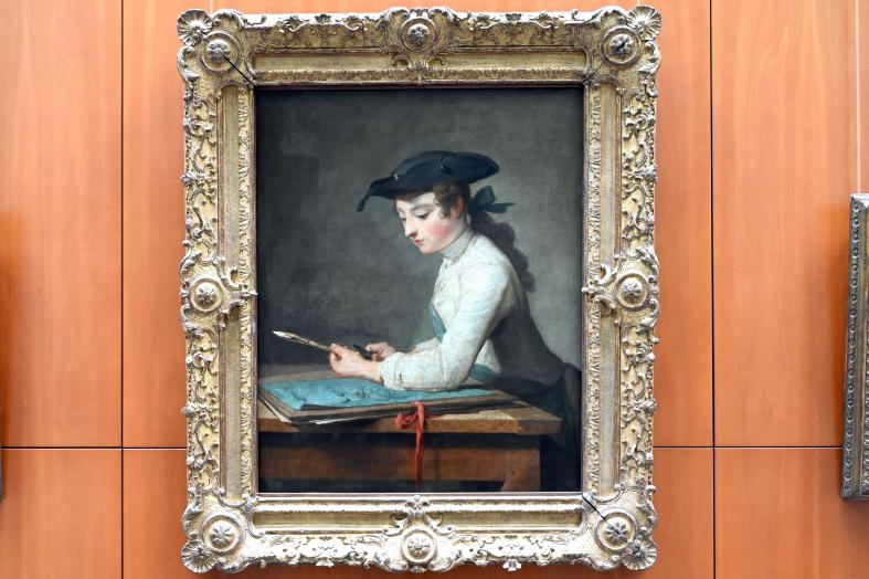 Jean Siméon Chardin (1725–1768), Der junge Zeichner, Paris, Musée du Louvre, Saal 920, 1737, Bild 1/2