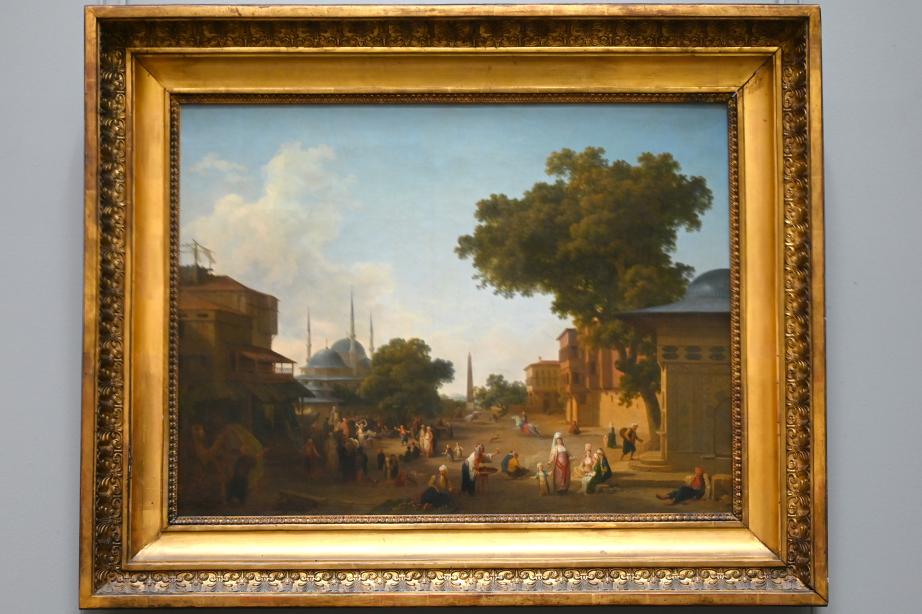 Jean-Baptiste Hilaire (1780), Orientalischer Jahrmarkt, Paris, Musée du Louvre, Saal 921, um 1780, Bild 1/2