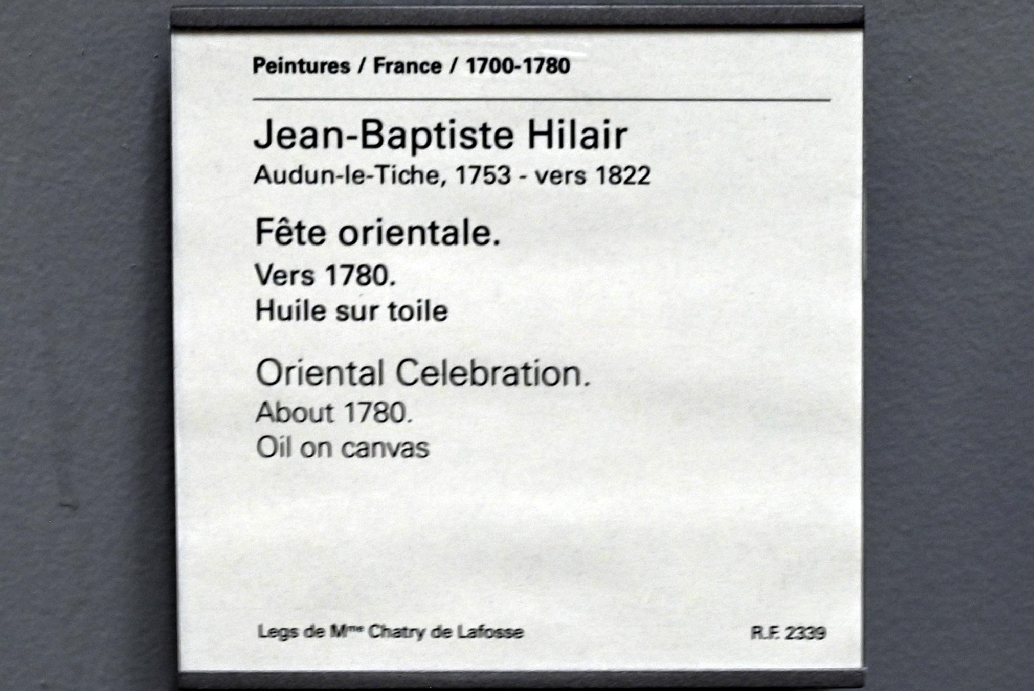 Jean-Baptiste Hilaire (1780), Orientalischer Jahrmarkt, Paris, Musée du Louvre, Saal 921, um 1780, Bild 2/2