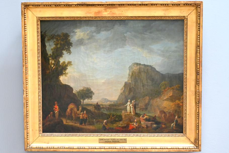 Jean-Baptiste Hilaire (1780), Orientalische Landschaft, Paris, Musée du Louvre, Saal 921, um 1780