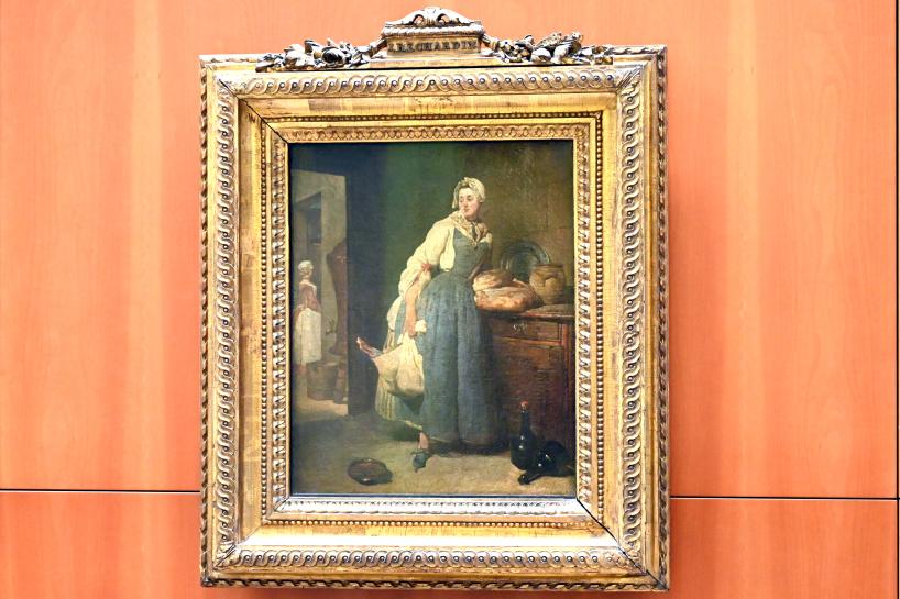 Jean Siméon Chardin (1725–1768), Die Hauswirtschafterin, Paris, Musée du Louvre, Saal 921, 1739
