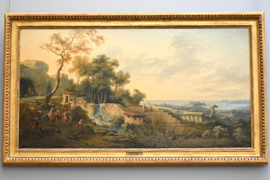 Claude-Louis Châtelet (1781), Landschaft mit Wasserfall, Paris, Musée du Louvre, Saal 927, 1781