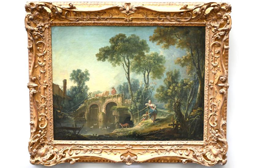 François Boucher (1728–1800), Die Brücke, Paris, Hôtel de Rohan, jetzt Paris, Musée du Louvre, Saal 927, 1751, Bild 1/2
