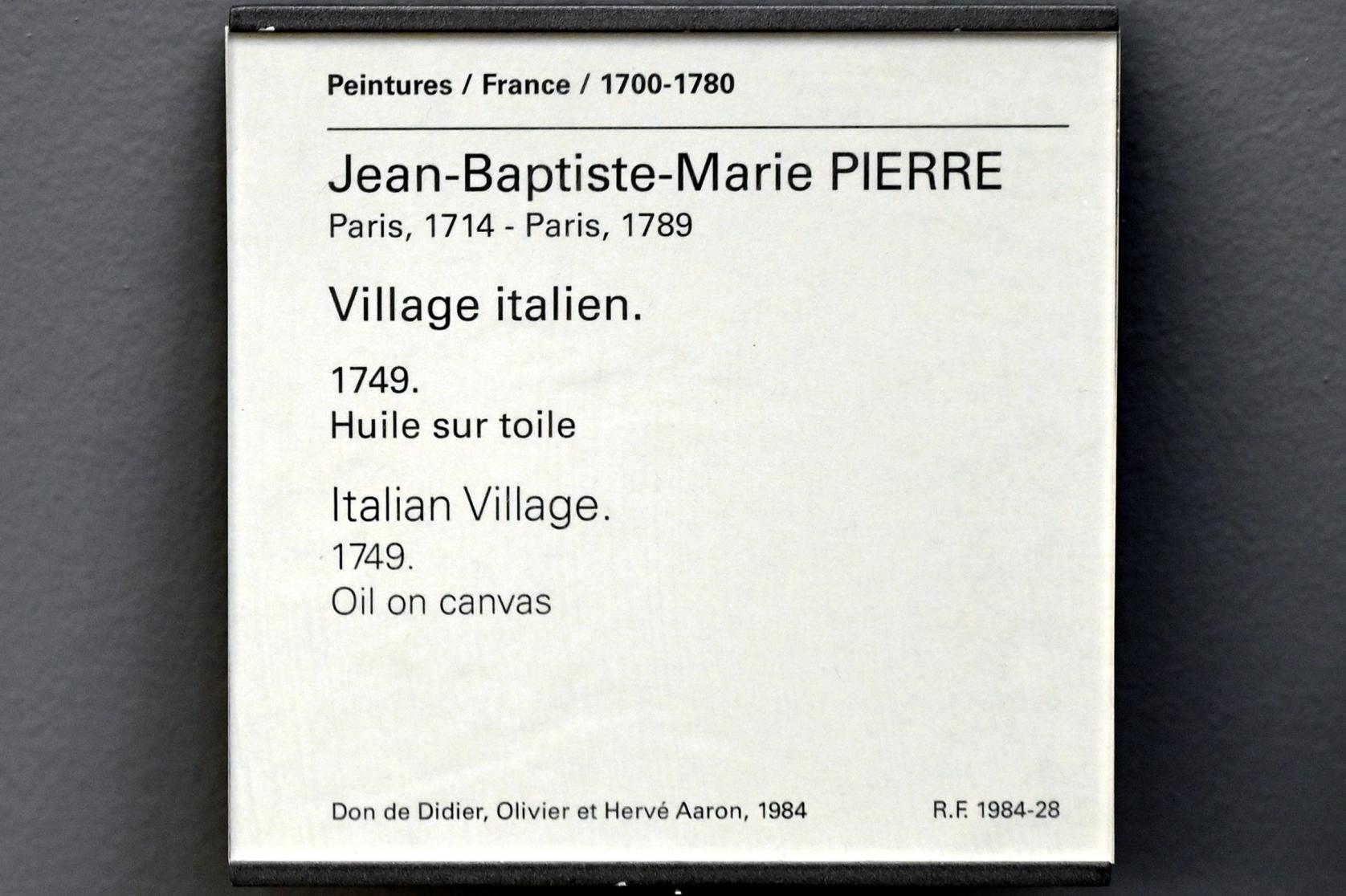 Jean-Baptiste-Marie Pierre (1740–1749), Italienisches Dorf, Paris, Musée du Louvre, Saal 929, 1749, Bild 2/2